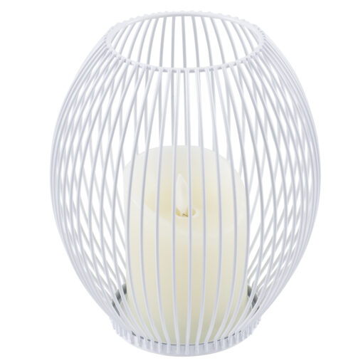 GloboStar® CANDLE 76491 Διακοσμητικό Realistic Κερί με LED Εφέ Κινούμενης Φλόγας – Μπαταρίας 2 x AA (Δεν Συμπεριλαμβάνονται) & Ασύρματο Χειριστήριο IR Θερμό Λευκό 2700K Dimmable Λευκό Φ16 x Υ18cm