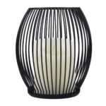 GloboStar® CANDLE 76495 Διακοσμητικό Realistic Κερί με LED Εφέ Κινούμενης Φλόγας – Μπαταρίας 2 x AA (Δεν Συμπεριλαμβάνονται) & Ασύρματο Χειριστήριο IR Θερμό Λευκό 2700K Dimmable Μαύρο Φ14 x Υ16cm