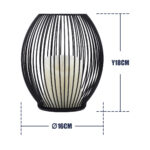 GloboStar® CADLE 76496 Διακοσμητικό Realistic Κερί με LED Εφέ Κινούμενης Φλόγας – Μπαταρίας 2 x AA (Δεν Συμπεριλαμβάνονται) & Ασύρματο Χειριστήριο IR Θερμό Λευκό 2700K Dimmable Μαύρο Φ16 x Υ18cm