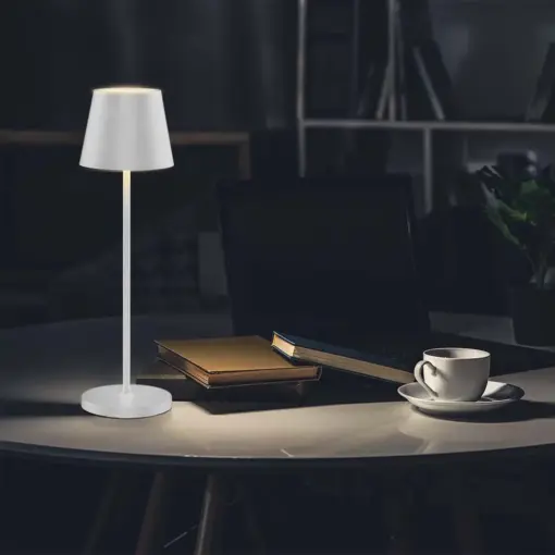 LED φωτιστικό γραφείου 2W επαναφορτιζόμενο 3000Κ με λευκό σώμα dimmable V-TAC – 7651