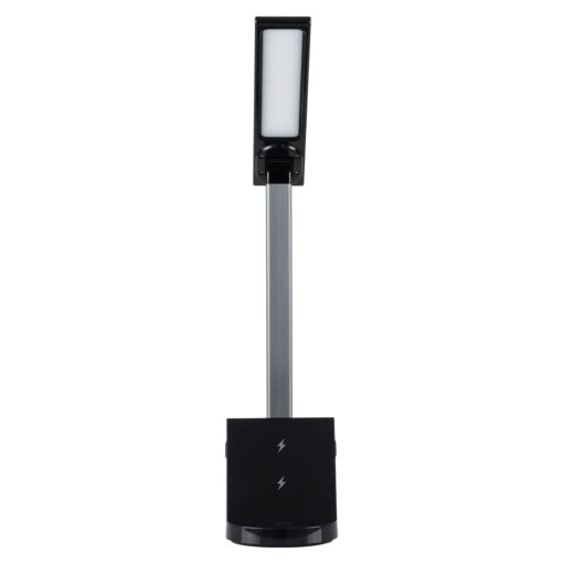 GloboStar® FIARIA 76530 Μοντέρνο Επιτραπέζιο Φωτιστικό Πορτατίφ LED 5W 500lm 180° DC 5V – με Ασύρματη Φόρτιση – Wireless Charger – Διακόπτη Αφής – CCT Θερμό Λευκό 2700K – Φυσικό Λευκό 4500K – Ψυχρό Λευκό 6000K Dimmable – Μ25 x Π10.5 x Υ35.5 – Μαύρο