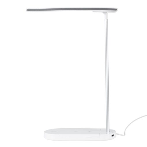 GloboStar® FIARIA 76531 Μοντέρνο Επιτραπέζιο Φωτιστικό Πορτατίφ LED 5W 500lm 180° DC 5V – με Ασύρματη Φόρτιση – Wireless Charger – Διακόπτη Αφής – CCT Θερμό Λευκό 2700K – Φυσικό Λευκό 4500K – Ψυχρό Λευκό 6000K Dimmable – Μ25 x Π10.5 x Υ35.5 – Λευκό