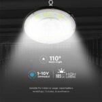LED Καμπάνα 100W Dimmable V-TAC Pro Μαύρη 18500lm Φυσικό Λευκό 4000K IP65 – 7655