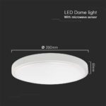 Πλαφονιέρα Οροφής LED 24W SMD 4000K IP44 Λευκού Χρώματος με Ανιχνευτή μικροκυμάτων  V-TAC – 76631