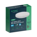 Πλαφονιέρα LED Στρογγυλή 36W 4000K IP44 Με Ανιχνευτή Κίνησης Λευκή V-TAC Samsung Chip – 76651-24
