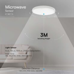 18W LED Πλαφονιέρα Τετράγωνη 30×30 Λευκή με Ανιχνευτή Κίνησης SAMSUNG Chip 1830lm 4000K IP44 V-TAC – 76661-24