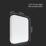 Πλαφονιέρα Τετράγωνη LED 36W 4000K IP44 με Ανιχνευτή Κίνησης Λευκή V-TAC Samsung Chip – 76681-24