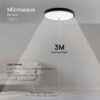 Φωτιστικό Οροφής LED 18W 4000K IP44 με Ανιχνευτή Κίνησης Μαύρου Χρώματος  V-TAC – 76691VT