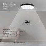Φωτιστικό Οροφής LED 18W 4000K IP44 με Ανιχνευτή Κίνησης Μαύρου Χρώματος  V-TAC – 76691VT