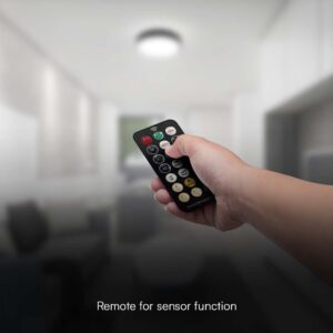 Φωτιστικό Οροφής LED 18W 4000K IP44 με Ανιχνευτή Κίνησης Μαύρου Χρώματος  V-TAC – 76691VT