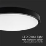 Πλαφονιέρα Στρογγυλή LED 36W 4000K IP44 με Ανιχνευτή Κίνησης Μαύρη V-TAC Samsung Chip – 76711-24