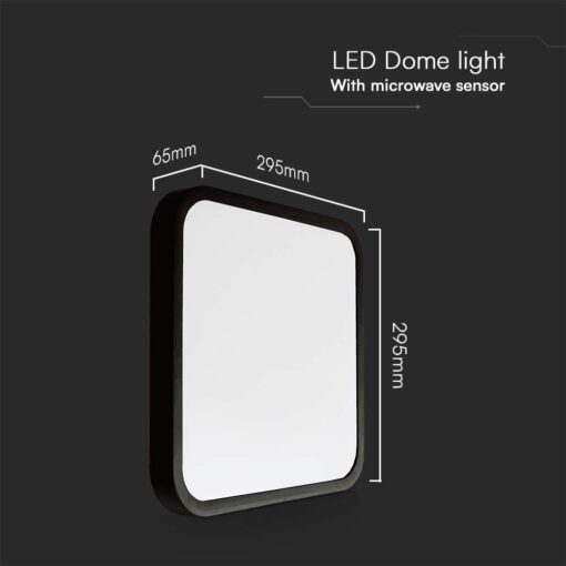 Φωτιστικό Οροφής LED 24W LED 4000K IP44 Μαύρου Χρώματος V-TAC – 76461VT