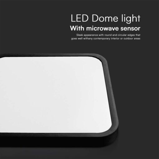 Φωτιστικό Οροφής LED 18W 3000K IP44 Μαύρο V-TAC – 76421VT