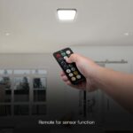 Πλαφονιέρα Τετράγωνη LED 36W 4000K IP44 με Ανιχνευτή Κίνησης Μαύρη V-TAC Samsung Chip – 76741-24