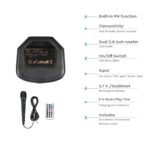 Φορητό Ασύρματο Επαναφορτιζόμενο Ηχείο Bluetooth 600W  RGB LED Τηλεχειριστήριο & Μικρόφωνο Καραόκε – 7677