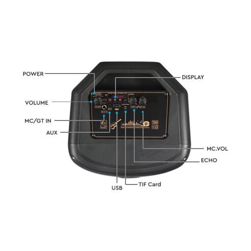 Φορητό Ασύρματο Επαναφορτιζόμενο Ηχείο Bluetooth 600W  RGB LED Τηλεχειριστήριο & Μικρόφωνο Καραόκε – 7677