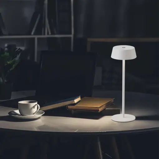 LED Επαναφορτιζόμενο Πορτατιφ 2W 3000Κ με Λευκό Σώμα  Dimmable  IP54 V-TAC – 7689