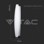 Wi-Fi Smart LED Πλαφονιέρα Λευκή με Έναστρο Κάλλυμα 36W V-TAC RGB+W CCT Dimmable – 7695
