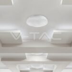 Wi-Fi Smart LED Πλαφονιέρα Λευκή με Έναστρο Κάλλυμα 36W V-TAC RGB+W CCT Dimmable – 7695