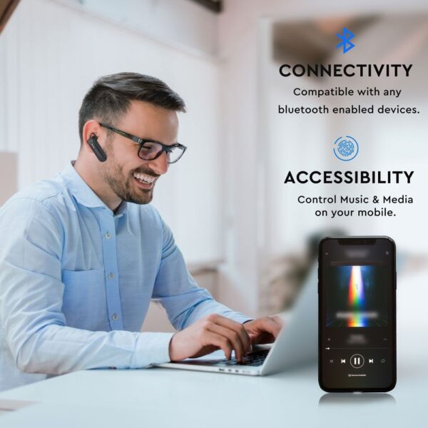 Ασύρματο Ακουστικό Bluetooth Handsfree V-TAC Μαύρο – 7700