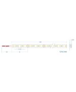 LED Ταινία 19.2W 24V CUBALUX Dimmable 1977lm/m Αδιάβροχη IP67 Θερμό 2700K 5 Μέτρα – CL77-0061