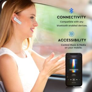 Ασύρματο Ακουστικό Bluetooth Handsfree V-TAC Λευκό – 7701
