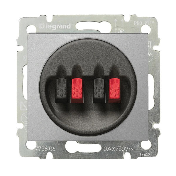 ΠΡΙΖΑ ΗΧΕΙΩΝ 2 ΕΞΟΔΩΝ AΛΟΥΜΙΝΙΟ LEGRAND VALENA – 770124