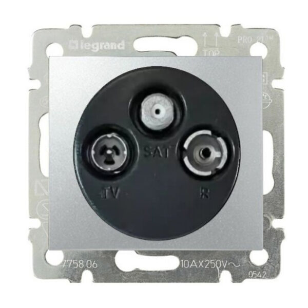ΠΡΙΖΑ TV-RD-SAT ΑΠΛΗ AΛOYMINIO LEGRAND VALENA – 770135