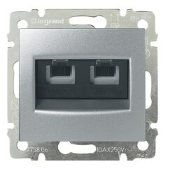 ΠΡΙΖΑ ΤΗΛΕΦΩΝΟΥ RJ11 2 ΕΞ. ΑΛΟΥΜ. LEGRAND VALENA – 770139