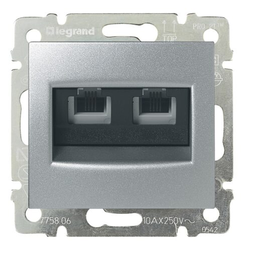 ΠΡΙΖΑ ΤΗΛΕΦΩΝΟΥ RJ11 2 ΕΞ. ΑΛΟΥΜ. LEGRAND VALENA – 770139