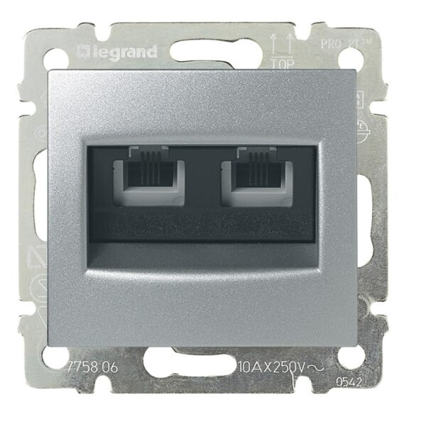 RJ45 ΚΑΤ. 6 UTP 2 ΕΞ./ΝΥΧΙΑ ΑΛΟΥΜ LEGRAND VALENA – 770247
