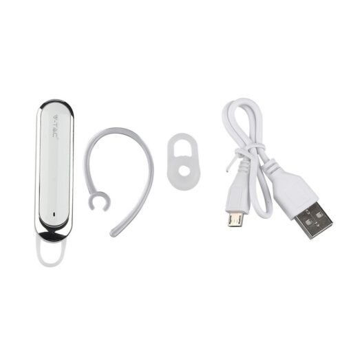 Ασύρματο Ακουστικό Bluetooth Handsfree V-TAC Λευκό – 7703