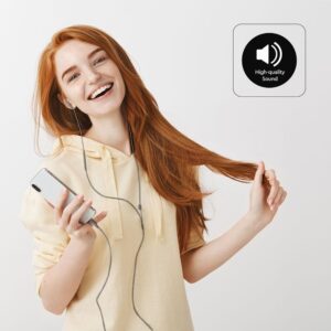 Ακουστικά Stereo Handsfree με Μικρόφωνο & Jack 3.5 mm Γκρι V-TAC – 7706