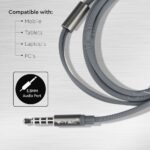 Ακουστικά Stereo Handsfree με Μικρόφωνο & Jack 3.5 mm Γκρι V-TAC – 7706