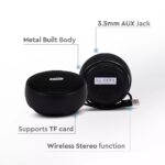 Mini Φορητό Ασύρματο Ηχείο 4W με Μικρόφωνο V-TAC Bluetooth Μαύρο – 7718