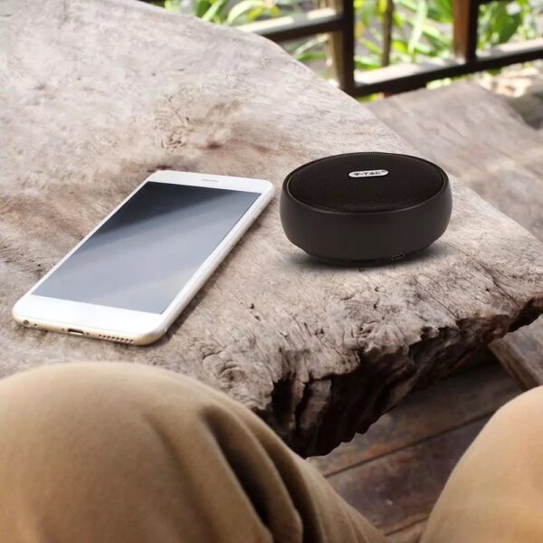 Mini Φορητό Ασύρματο Ηχείο 4W με Μικρόφωνο V-TAC Bluetooth Μαύρο – 7718