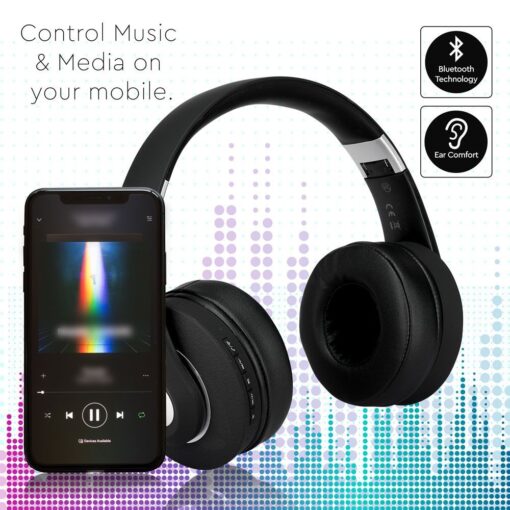 Ασύρματα Ακουστικά Bluetooth Μαύρα V-TAC Headband Stereo με Mικρόφωνο – 7730