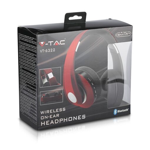 Ασύρματα Ακουστικά Bluetooth Μαύρα V-TAC Headband Stereo με Mικρόφωνο – 7730