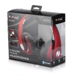 Ασύρματα Ακουστικά Bluetooth Κόκκινα V-TAC Headband Stereo με Mικρόφωνο – 7731