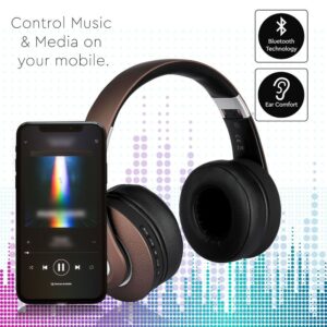 Ασύρματα Ακουστικά Bluetooth Καφέ V-TAC Headband Stereo με Mικρόφωνο – 7732