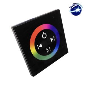LED RGB Controller Dimmer Μαύρο Τοίχου Αφής 144W/288W Globostar – 77409