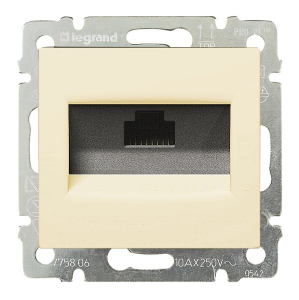 RJ45 ΚΑΤ. 6 UTP 1 ΕΞ./ΝΥΧΙΑ ΚΡΕΜ LEGRAND VALENA – 774146