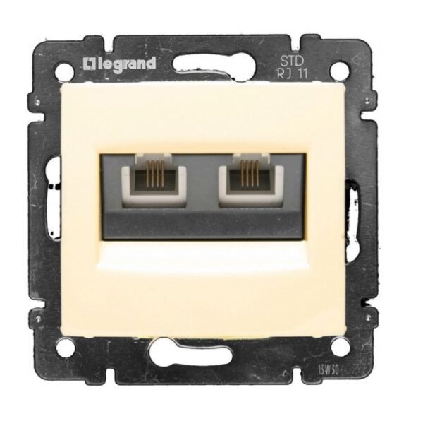 RJ45 ΚΑΤ. 6 UTP 2 ΕΞ./ΝΥΧΙΑ ΚΡΕΜ LEGRAND VALENA – 774147