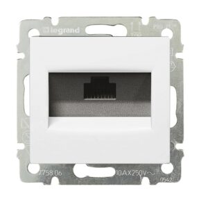 RJ45 ΚΑΤ. 6 UTP 1 ΕΞ./ΝΥΧΙΑ ΛΕΥΚΟ LEGRAND VALENA – 774246