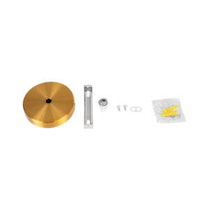 GloboStar® DIY 77503 Επιτοίχια Στρογγυλή Ροζέτα – Βάση για 1 Κρεμαστό Φωτιστικό – Φ10 x Υ2cm – Χρυσό – Μεταλλικό – 5 Χρόνια Εγγύηση