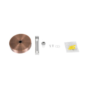 GloboStar® DIY 77504 Επιτοίχια Στρογγυλή Ροζέτα – Βάση για 1 Κρεμαστό Φωτιστικό – Φ10 x Υ2cm – Χάλκινο – Μεταλλικό – 5 Χρόνια Εγγύηση