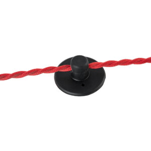 GloboStar® DIY 77560 Επιτοίχιο Εξάρτημα Στήριξης Καλωδίου Φωτιστικού – Φ4.5 x Υ2cm – Μαύρο – Σιλικόνης – 5 Χρόνια Εγγύηση