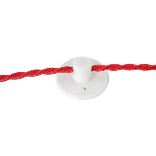 GloboStar® DIY 77561 Επιτοίχιο Εξάρτημα Στήριξης Καλωδίου Φωτιστικού – Φ4.5 x Υ2cm – Λευκό – Σιλικόνης – 5 Χρόνια Εγγύηση