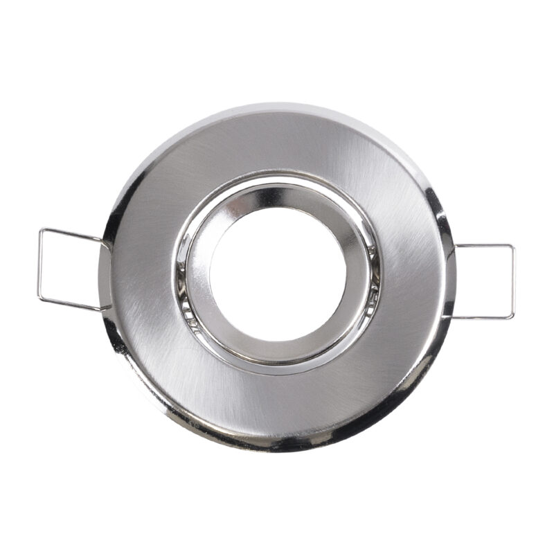 GloboStar® DELTA 77802 Χωνευτό Κινούμενο Στρόγγυλο Σποτ Οροφής για Λάμπα MR11 με Βάση GU5.3 ή GU10 – IP20 – Μεταλλικό – Φ70 x Υ21mm – Νίκελ Ματ – 5 Χρόνια Εγγύηση