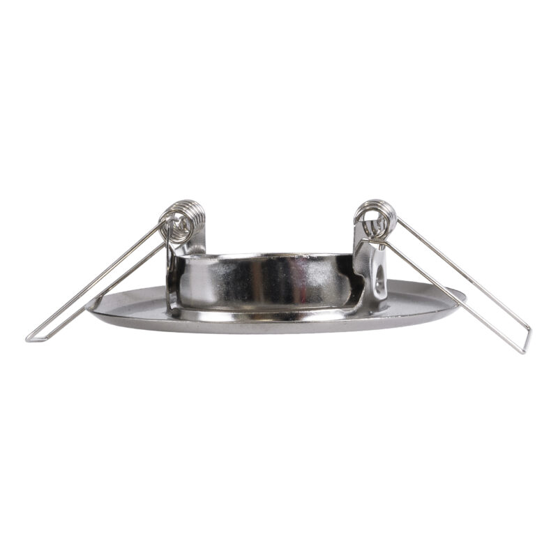 GloboStar® DELTA 77802 Χωνευτό Κινούμενο Στρόγγυλο Σποτ Οροφής για Λάμπα MR11 με Βάση GU5.3 ή GU10 – IP20 – Μεταλλικό – Φ70 x Υ21mm – Νίκελ Ματ – 5 Χρόνια Εγγύηση